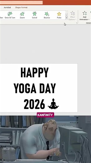 International Yoga Day 2026 PowerPoint Design | Stunning PPT Slide in Minutes 🧘‍♀️✨#asmr #shorts