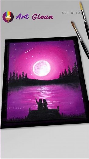 Easy Full moon Drawing #shortsfeed #shorts