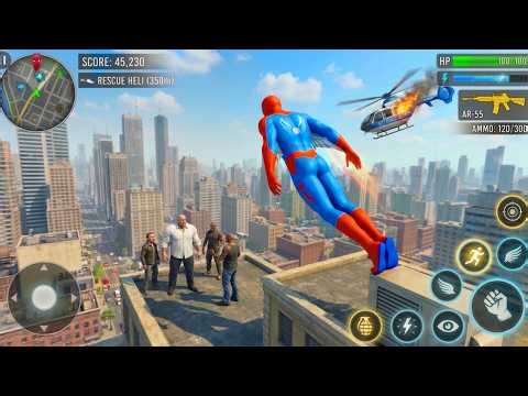 Spiderman Rope Superhero: battle for Rescue - 3D Android Game #18