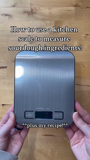 A kitchen scale is more acurate than measuring cups by using the weight of the ingredients. Youll get a more consistant outcome with your loaves. This scale was $10 on amazon and I much perfer it over measuring cups! Less dishes! #sourdough #sourdoughtips #sourdoughstarter #dehydratedsourdoughstater #activestarter #sourdoughscoring #sourdoughbaker #sourdoughbakery #sourdoughtutorial #sourdoughtipsandtricks #sourdoughbread #sourdoughhowto #beginnersourdough #sourdoughbeginner #sourdoughforbeginne