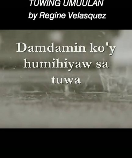 Tuwing Umuulan by Regine Velasquez: Full Song Lyrics Video