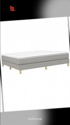 vidaXL Boxspringbett mit Matratze Hellgrau 160x200 cm Stoff