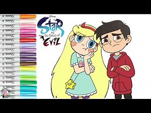 Disney Star Vs The Forces of Evil Coloring Book Pages Star Butterfly and Marco Diaz
