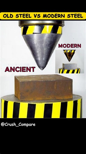 OLD STEEL VS MODERN STEEL #hydraulicpress #steel