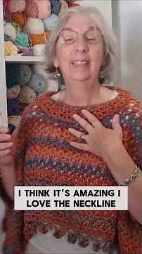 V-Stitch One panel Crochet Poncho