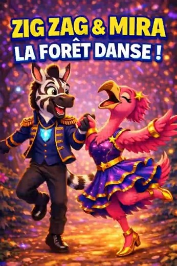 Zig Zag Zèbre et Mira dans une forêt magique