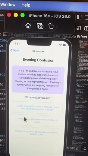 1st prototype on iOS simulator