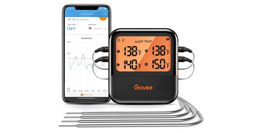 Save 50% on Govee's 4-Probe Wireless Bluetooth Meat Thermometer at low of $20