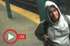 Suspect pushed a 66-year-old woman into the safety chains of an E train at 74th Street