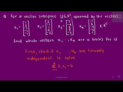 MML 3. Linear Independence - Basis - Rank - Solved Examples