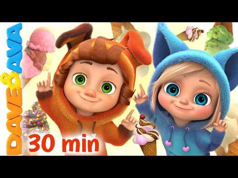 🤪 The Ice Cream Song and More Nursery Rhymes | Down in the Jungle | Baby Songs by Dave and Ava 🤪