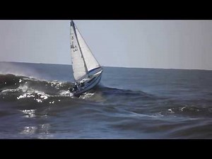 sail boat going out port macquarie bar