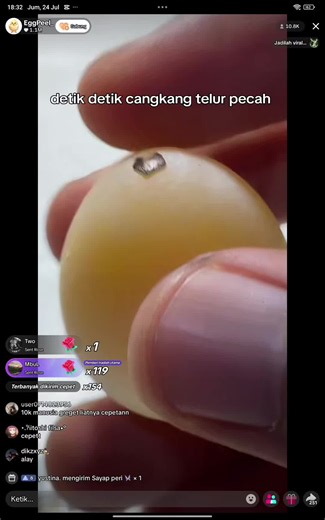 Detik-Detik Cangkang Telur Pecah saat Mengupas Telur Rebus