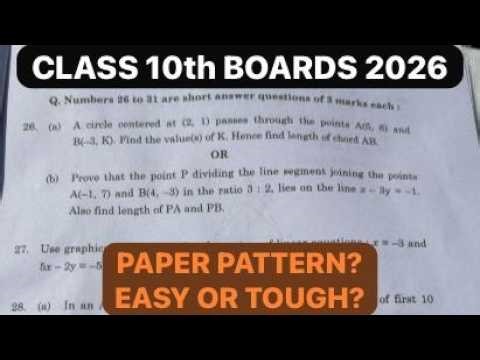 Paper Pattern💥| Class 10th 2026 | Maths | Board 2026 #Maths