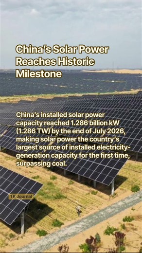 China’s Solar Power Reaches Historic Milestone