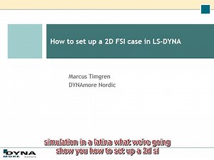 LS DYNA ICFD如何设置2D FSI案例