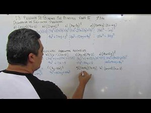 1.3 PRODUCT OF BINOMIAL BY BINOMIAL PART II 1ST YEAR OF HIGH SCHOOL