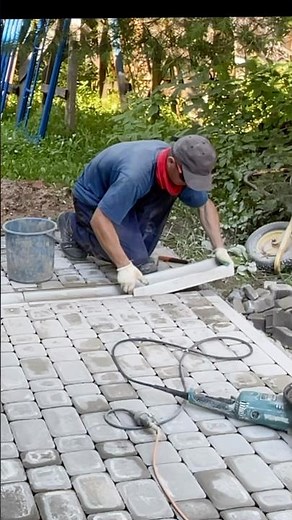 How to install a concrete drainage channel quickly? #satisfying #works #construction #garden