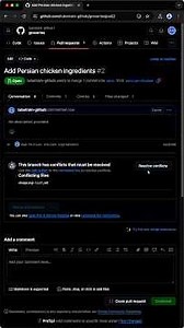Merge branches and resolve conflicts on GitHub