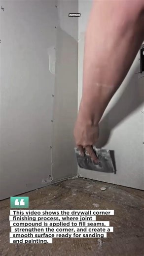 Perfect Drywall Corner Finish Technique #drywall #construction #homerenovation