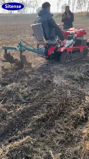Working Effect of Compact Crawler Tractor with Plow #rotarytiller #tractor #cultivator #plow #plough