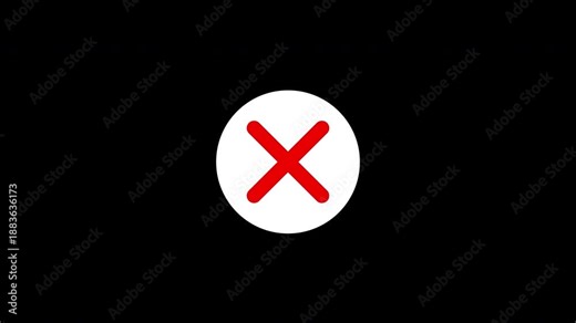 Cross mark error icon symbol transparent background alert fail for notifications, ui design, warning messages, and invalid input indication.