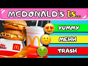 Tier List: Rank Fast Food Restaurant 🍕📝 | Junk Food Quiz