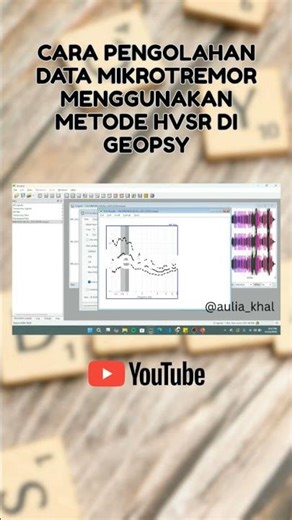 Cara pengolahan data mikrotremor menggunakan metode HVSR di GEOPSY