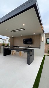 275K views · 1.2K reactions | Outdoor Kitchen | Patio Cover | Construction Project ✨ #exterior #backyard #landscaper #outdoorspace #constructionlife #outdoorkitchen #patiocover | Rivers Landscape Construction Inc. | Facebook