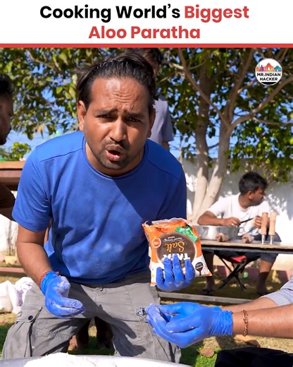Cooking World’s Biggest Aloo Paratha . . #MRIndianHacker #FBViral #FBVideo #viralvideo #titaniumarmy #FbViral #challenge | Mr. Indian Hacker