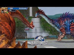 THE GIANT BRACHIOSAURUS VS DIPLODOCUS - JURASSIC DINOSAUR BATTLE || JURASSIC WORLD THE GAME