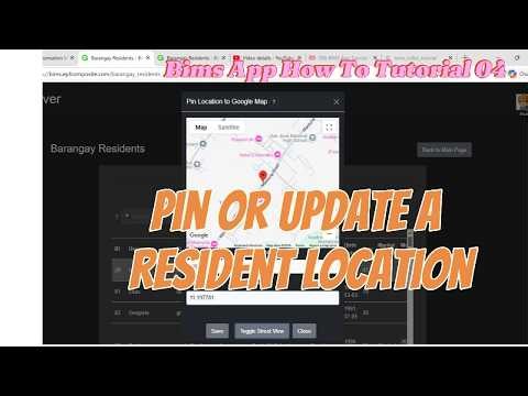 BIMS App How To Tutorial 04: Pin or Update a Resident Location
