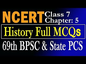 70th BPSC and PCS History NCERT class 7 chapter 5 MCQs in Hindi | NCERT History MCQ