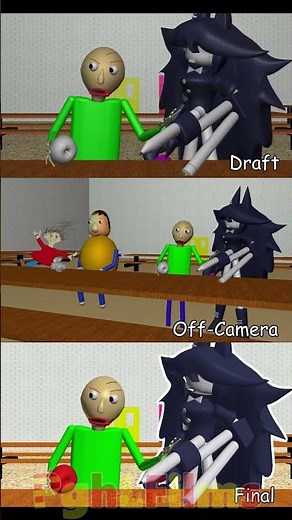 Baldi and Miss Circle Eat Animation Process, but Baldi is voiced by mystman12 #baldisbasics #shorts