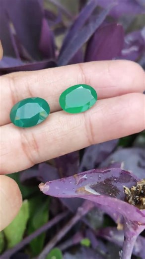 Faceted Green Onyx Gemstone | 12 Carat Oval Cut Stone - Etsy