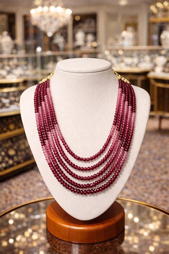 Ruby Onyx Beads Necklace | 3–9 Layer Onyx Necklace | Light & Dark Ruby Onyx | Handmade Statement Jewelry | Gift for Her - Etsy UK