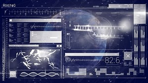 DNA analysis and data processing animation over scientific interface