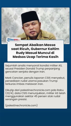 Didemo Besar-besaran, Gubernur Kaltim Rudy Masud Muncul di Medsos Sampaikan Terima Kasih ke Warga