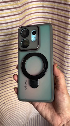 Transparent silicone magnetic bracket phone case for Vivo V60. #phonecase #siliconecase #transparentcase #vivov60