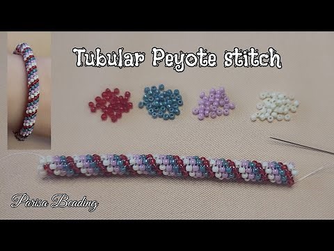 DIY Beaded Even Tubular Peyote Stitch Bracelet tutorial 💝