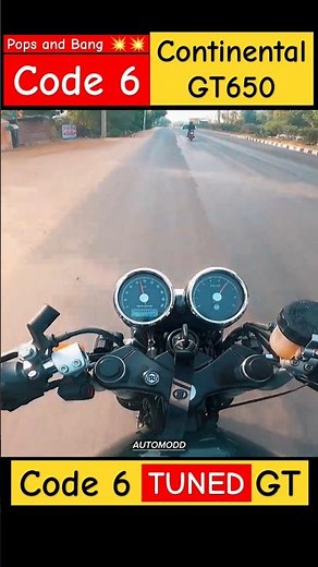 ECU Remap and Full Tuned Code 6 Continental GT650 || crackles and pop & bang 💥💥 #code6 #tuned #gt650