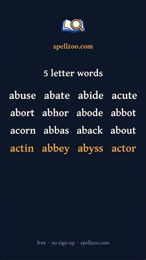 5 Letter Words | The Complete List #Shorts