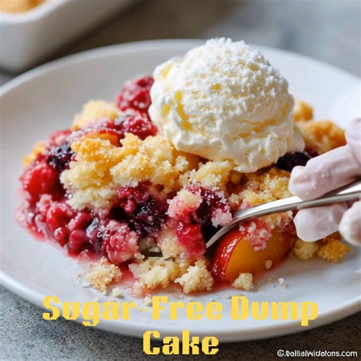 🍰 Sugar-Free Dump Cake Ridiculously easy, fruity, and buttery — this “dump and bake” dessert is pure sugar-free joy! 📝 Ingredients 2 cups frozen mixed berries (or peaches) ¼ cup granulated monk fruit erythritol blend 1 tsp lemon juice 1½ cups almond flour ½ cup butter, melted ½ tsp baking powder Pinch of salt 👩‍🍳 Steps to Create Preheat oven to 350°F and grease an 8x8-inch baking dish. Spread berries evenly in the dish. Sprinkle sweetener and lemon juice over berries. In a bowl, mix almond f