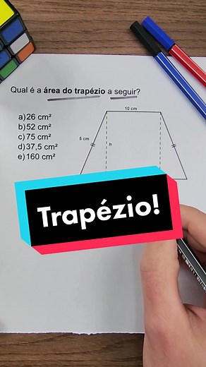 Qual é a área do trapézio? #Matemática #enem #geometria #concursos #educação