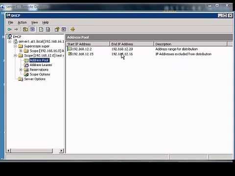 Create exclusions in a DHCP scope in Windows