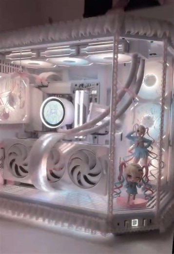 my kangel themed pc build!! i commissioned the fangrills from @tuzi 🐰!!! please buy from her! she’s the sweetest! #needystreameroverload #kangel #pcbuild ##pcsetup