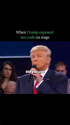 Trading News on Instagram: "During a heated debate, Trump was asked directly whether he used a massive reported loss to avoid paying federal income taxes. His answer was blunt. Yes, and so does everyone else at the top. He argued that the tax code allows losses to offset future income, and that some of the most famous investors in the world use the exact same provisions. According to Trump, politicians complain about these rules publicly but never change them privately because their biggest dono