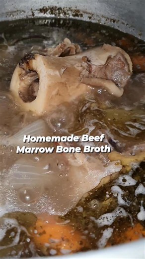 Homemade Beef Marrow Bone Broth offers several health benefits due to its rich nutrient profile, including potential support for gut health, joint pain, and overall well-being. It's a good source of collagen, gelatin, and amino acids, which can aid in digestion, reduce inflammation, and potentially improve sleep. Simmering the bones for 12-24 hours allows the release of many healing compounds: collagen (in a more digestible form called gelatine), glutamine, glycine, proline, and minerals. These 