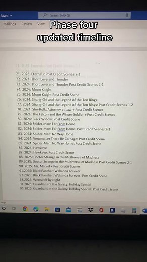 #phasefour #update #timeline #marvel #mcu #mcutimelinee