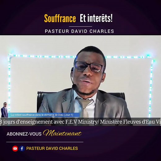 Understanding Suffering and Interests with Pastor David Charles